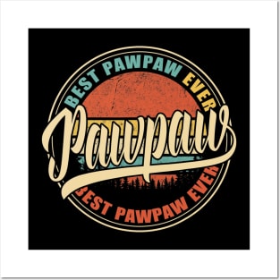 Best Pawpaw Ever Vintage Retro Funny Gifts Dad Papa Grandpa Posters and Art